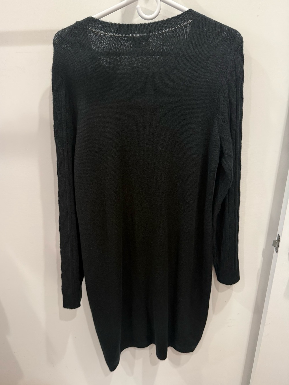 Cato Black Sweater Dress with Pearl Studs - Picture 2 of 3